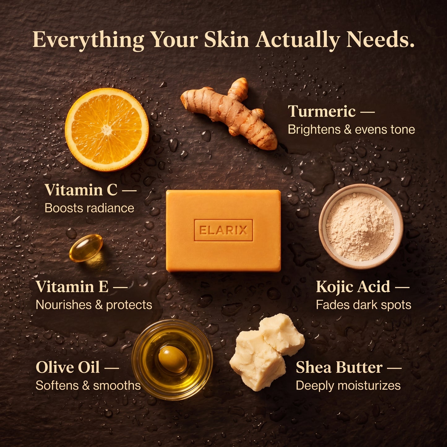 ELARIX Turmeric & Kojic Dark Spot Bar